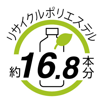 リサイクルポリエステル 約16.8本分